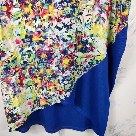 Kut from the Kloth Blue Printed Sweater Top S - Picture 3 of 9